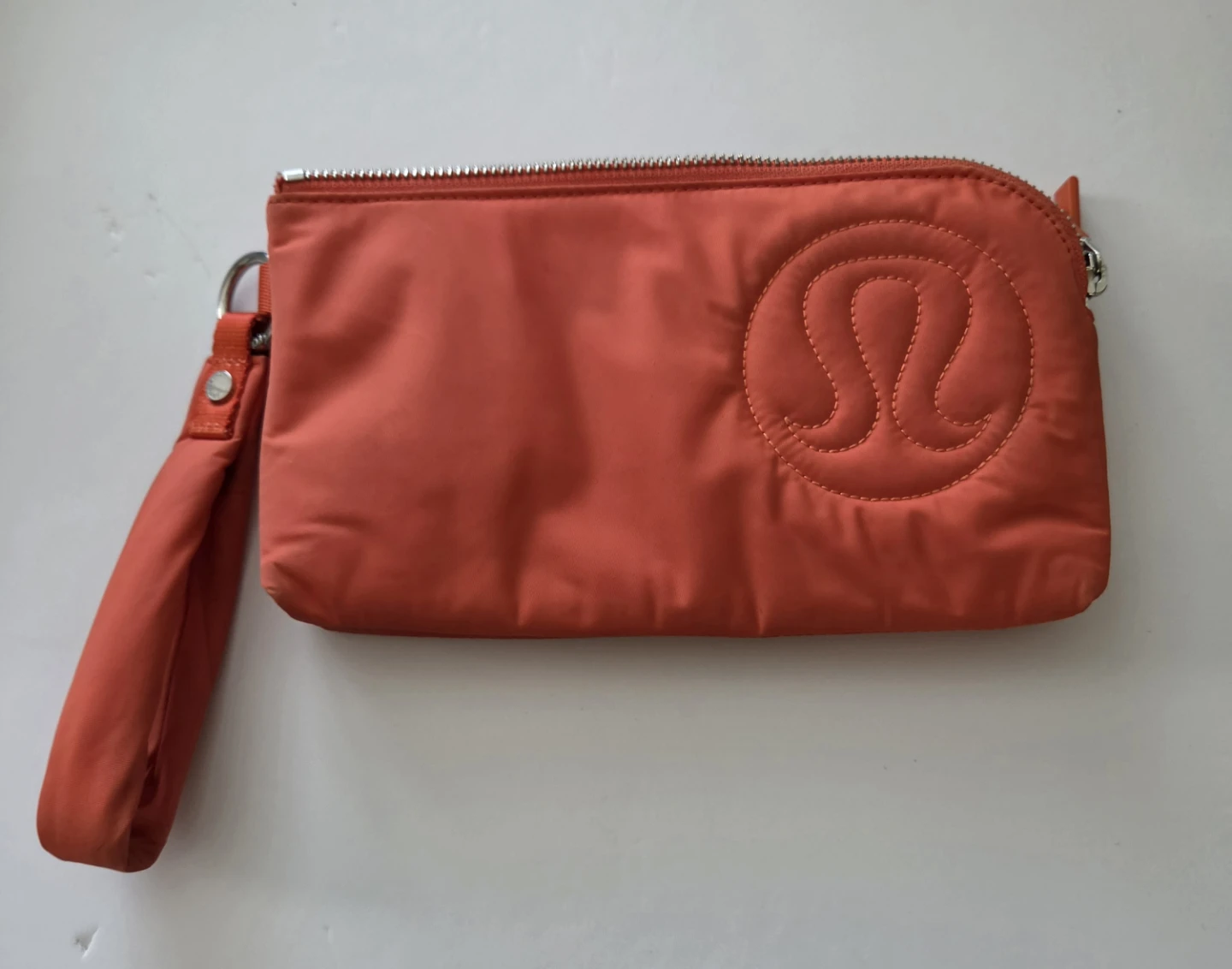 Lululemon Orange Double Pouch Wristlet