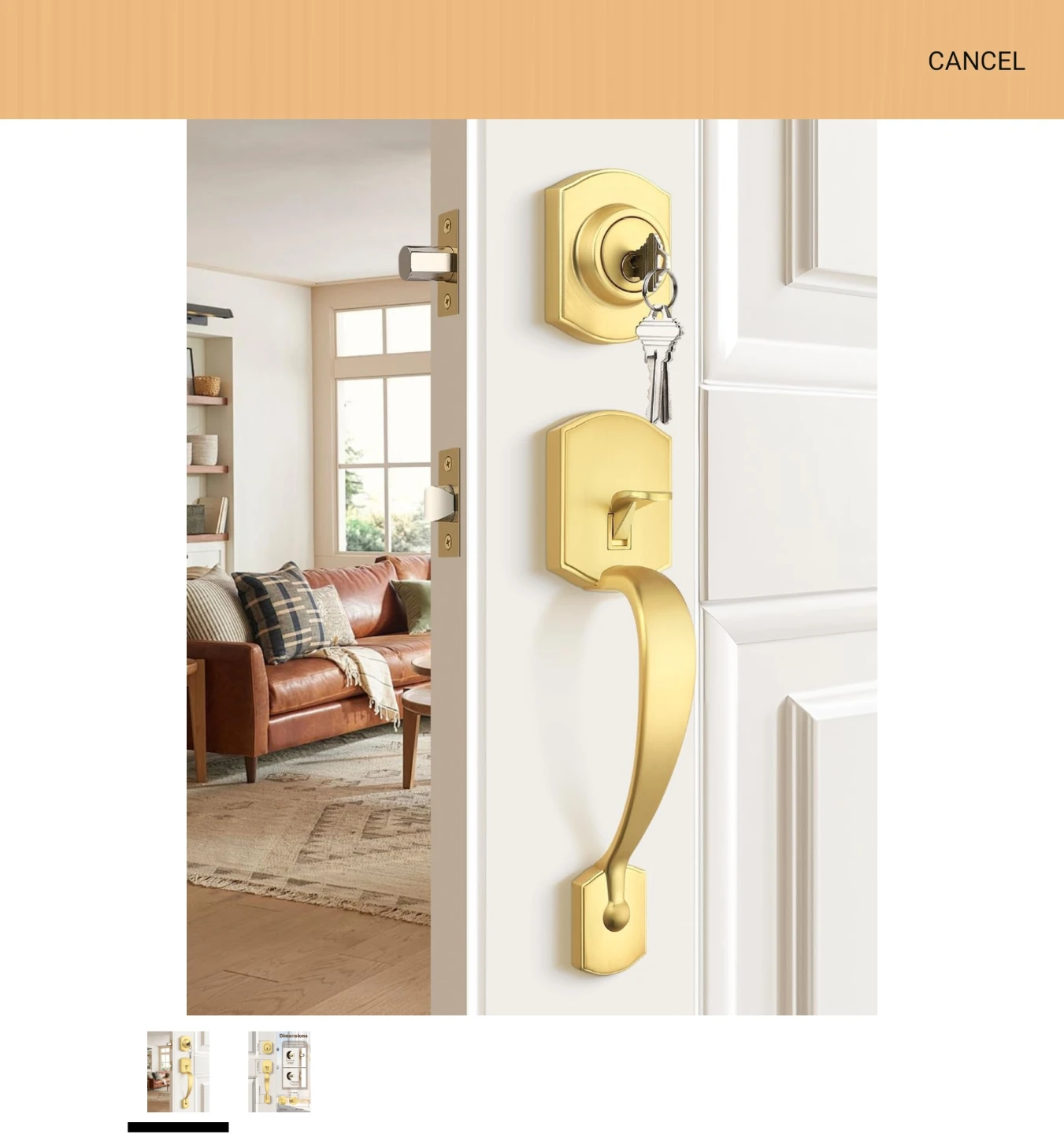 Front Door Handle Set with Deadbolt