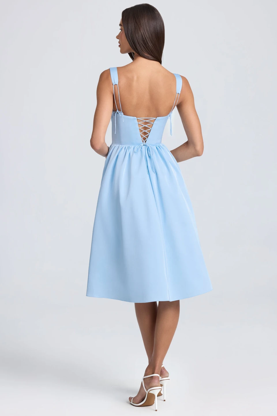 Oh Polly Marguerite Corset Midaxi Dress Powder Blue. 🏈 - photo 2
