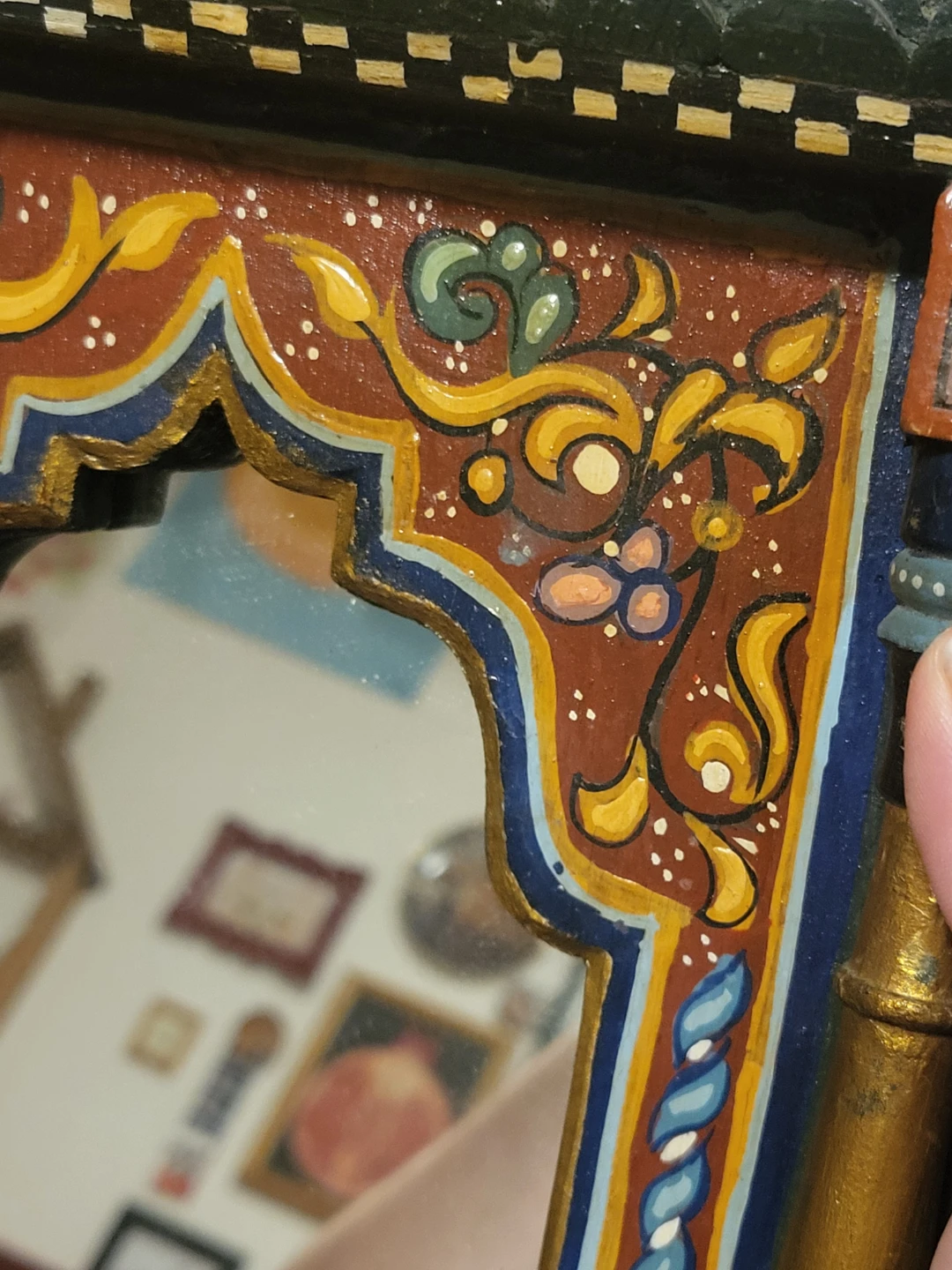 Hand-Painted Folk Art mirror! - photo 3