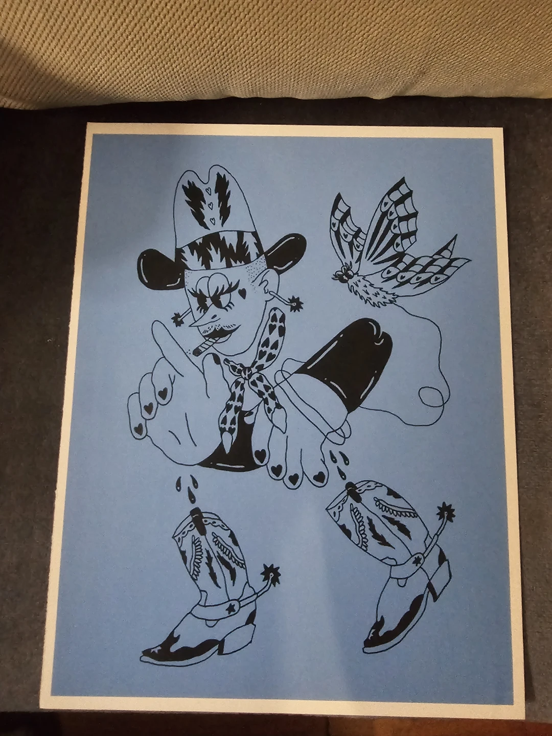 Graphic Cowboy Art Print