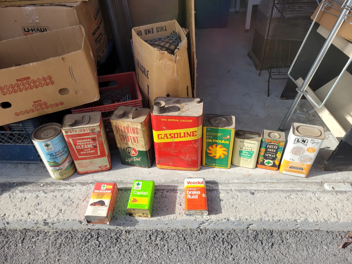 Collection of Vintage Household and Automotive Tins