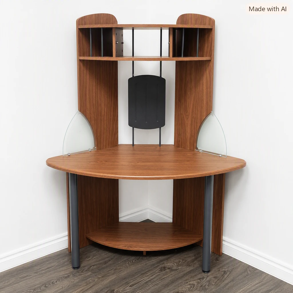 Wood Corner Computer Desk - photo 2