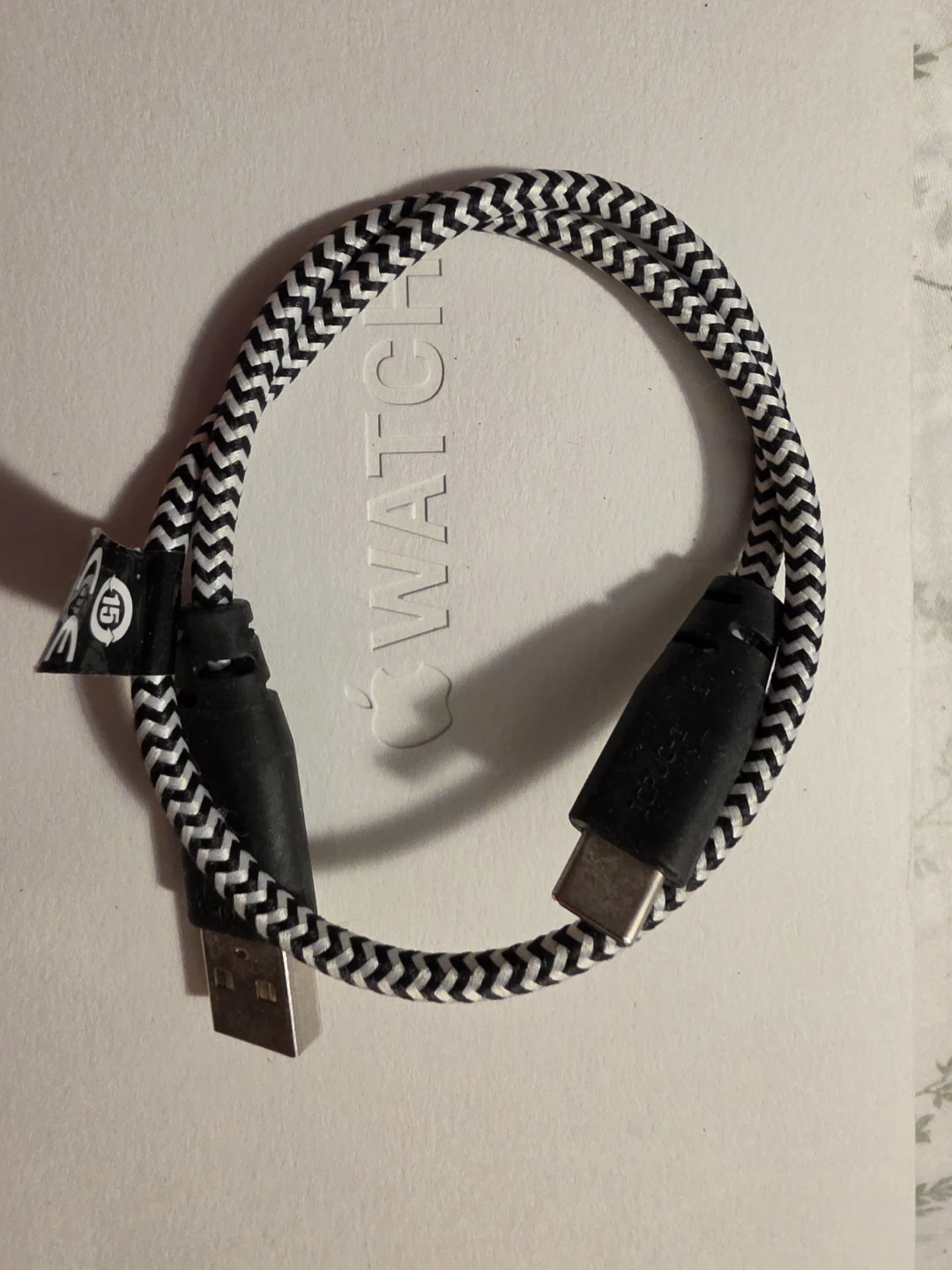 Braided USB-A to USB-C charging cable