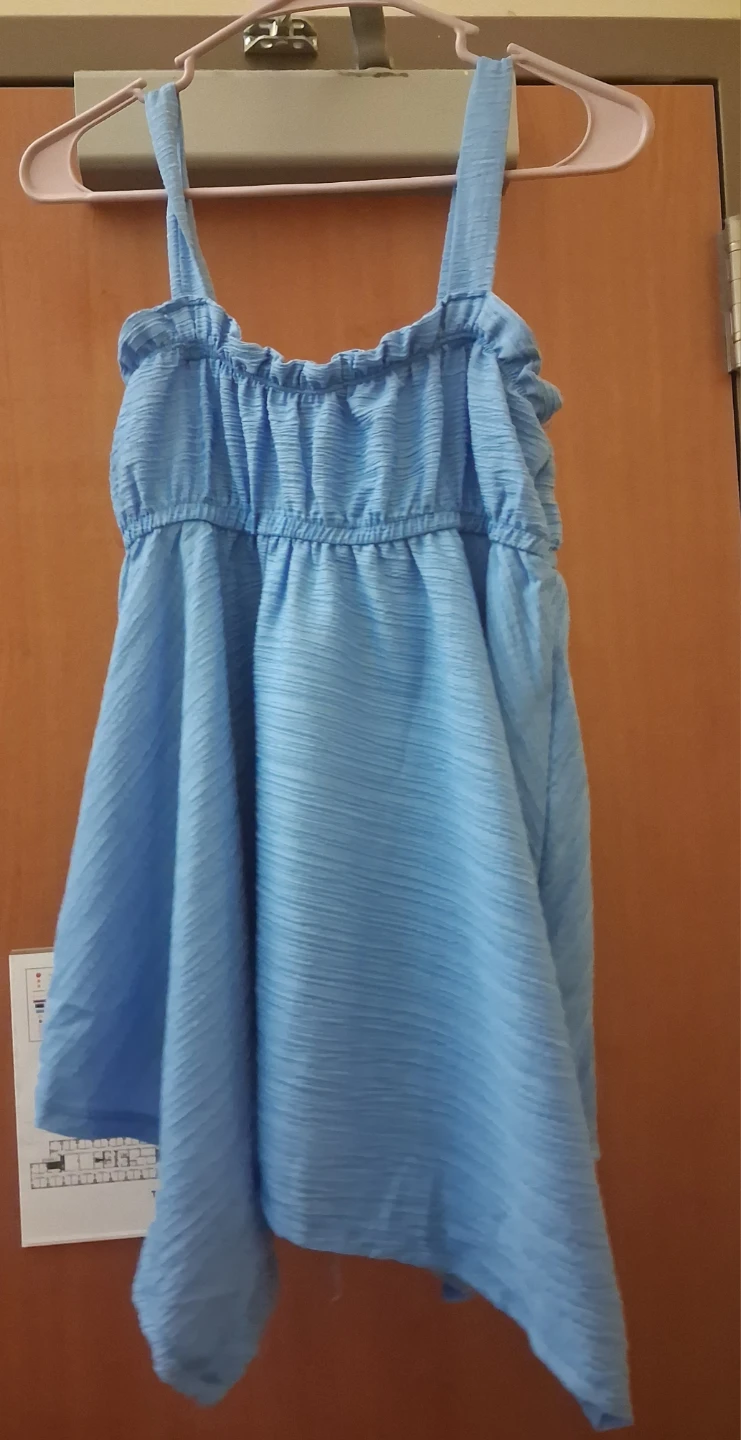 Light Blue Sleeveless Summer Top