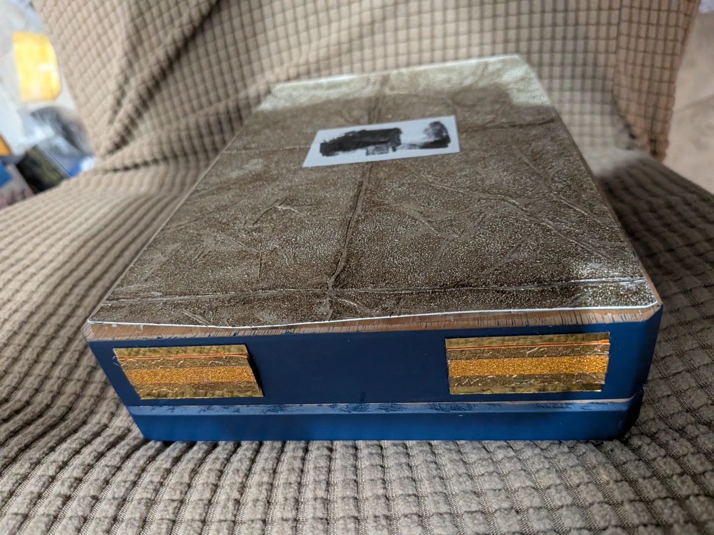 Decorative Blue and Gold Storage Box - Handmade - photo 4