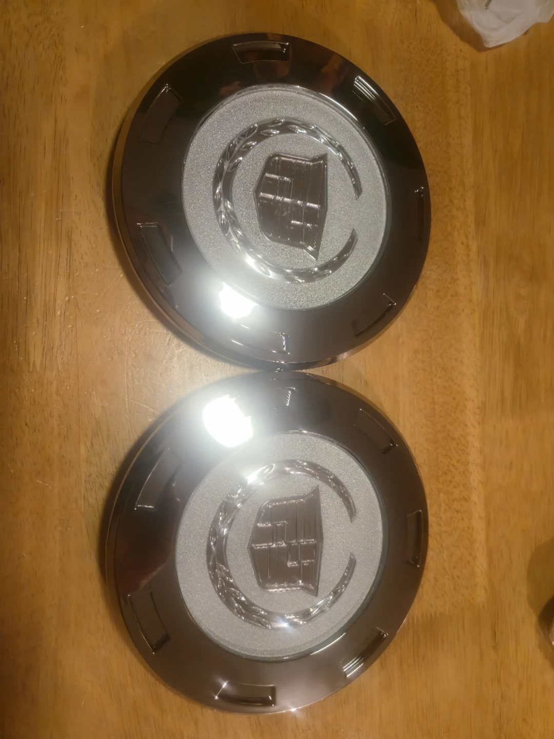 Cadillac Escalade Chrome Wheel Center Caps – Pair – New