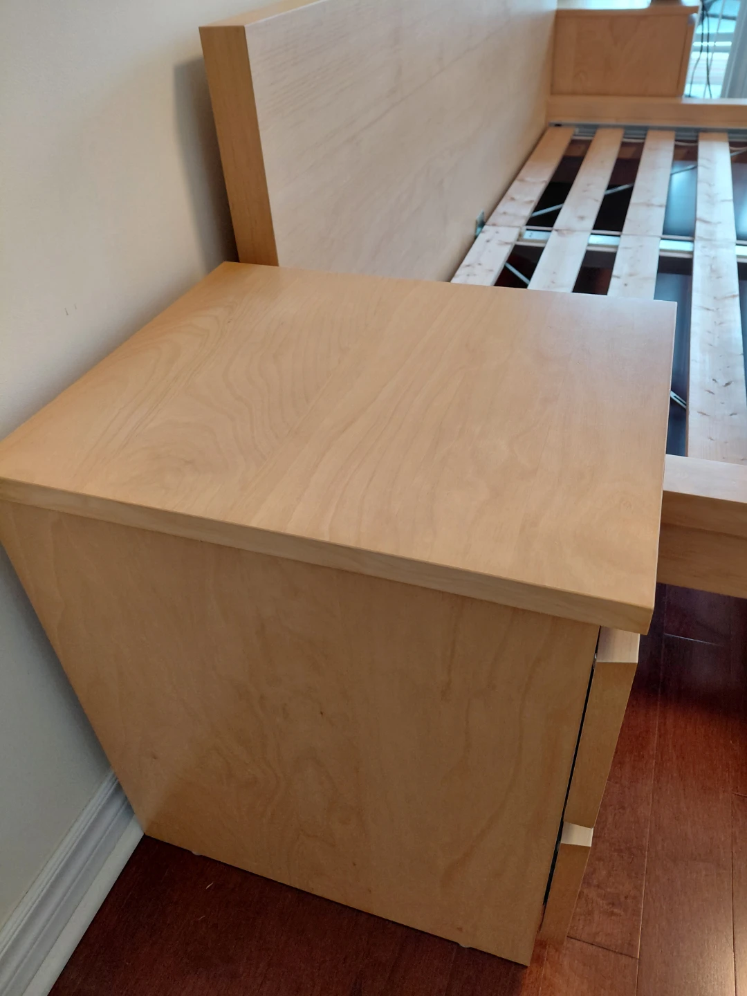 IKEA King Size Bed Frame with Two Nightstands - photo 5