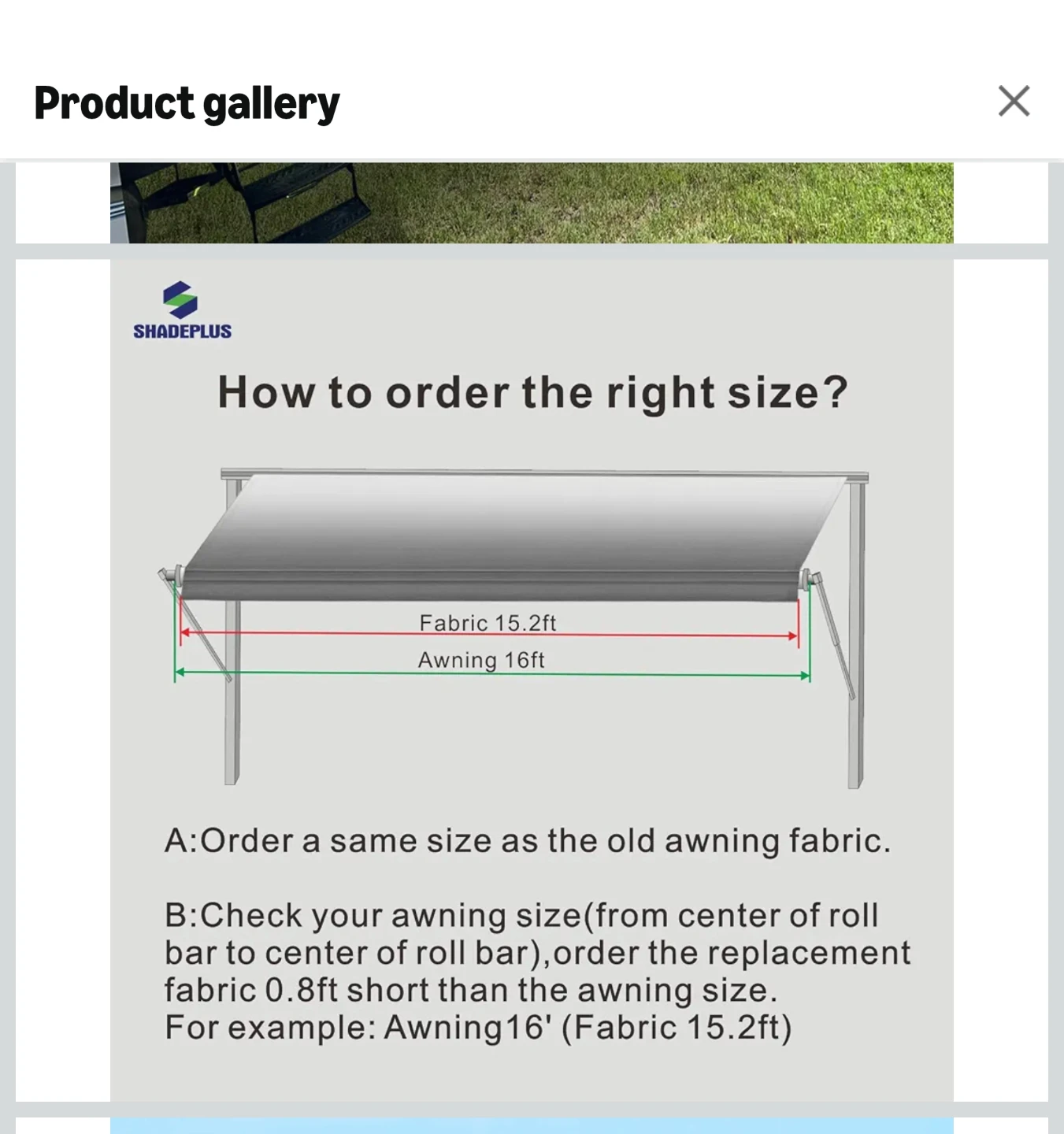ShadePlus RV Awning Replacement Fabric - photo 2