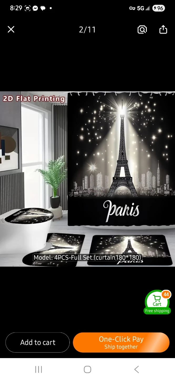 NEW 4-Piece Paris Theme Bathroom Set - photo 4