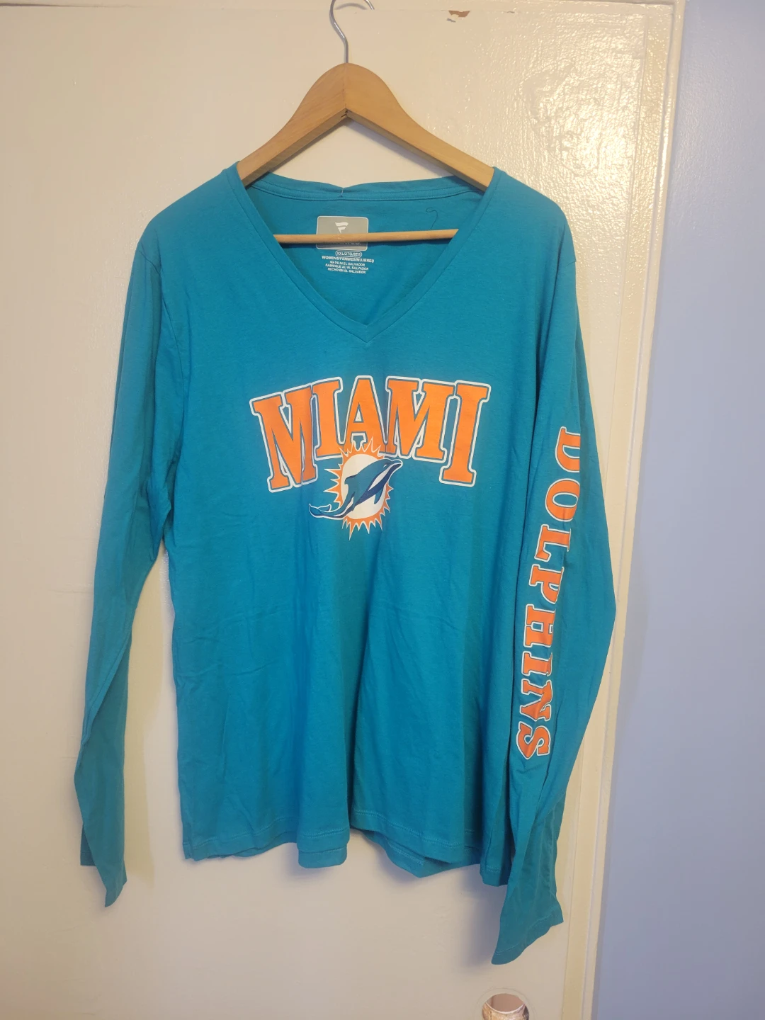 Fanatics Miami Dolphins V-Neck Long Sleeve Tee XXL - photo 2