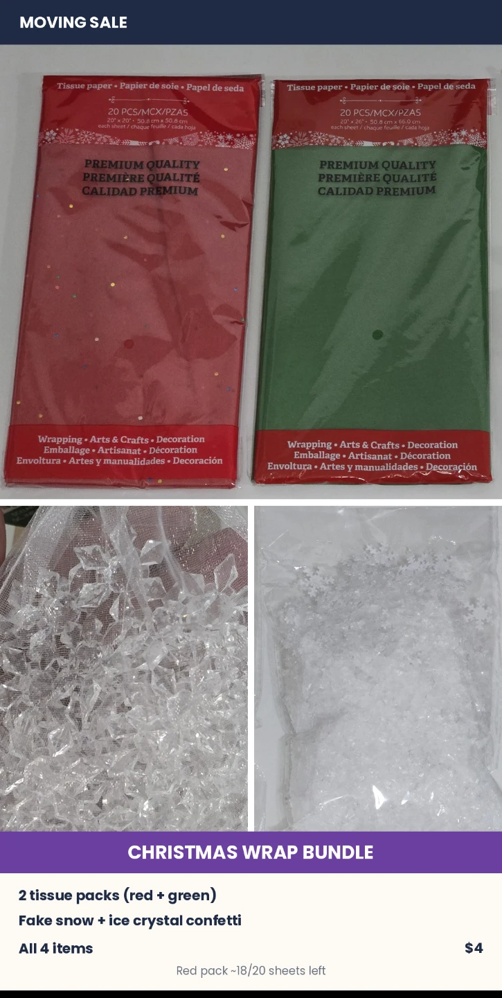 Christmas Tissue Paper and Holiday Confetti Bundle