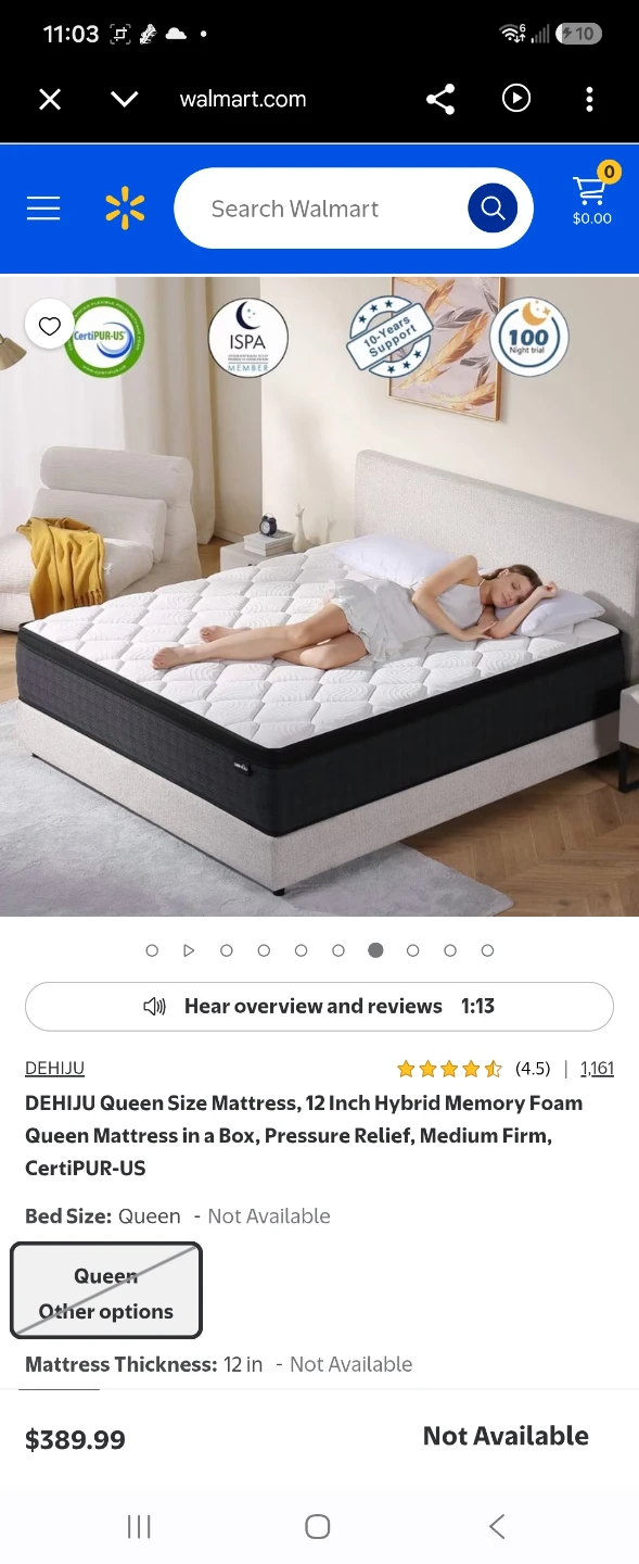 DEHIJU Queen Size Hybrid Memory Foam Mattress - photo 3