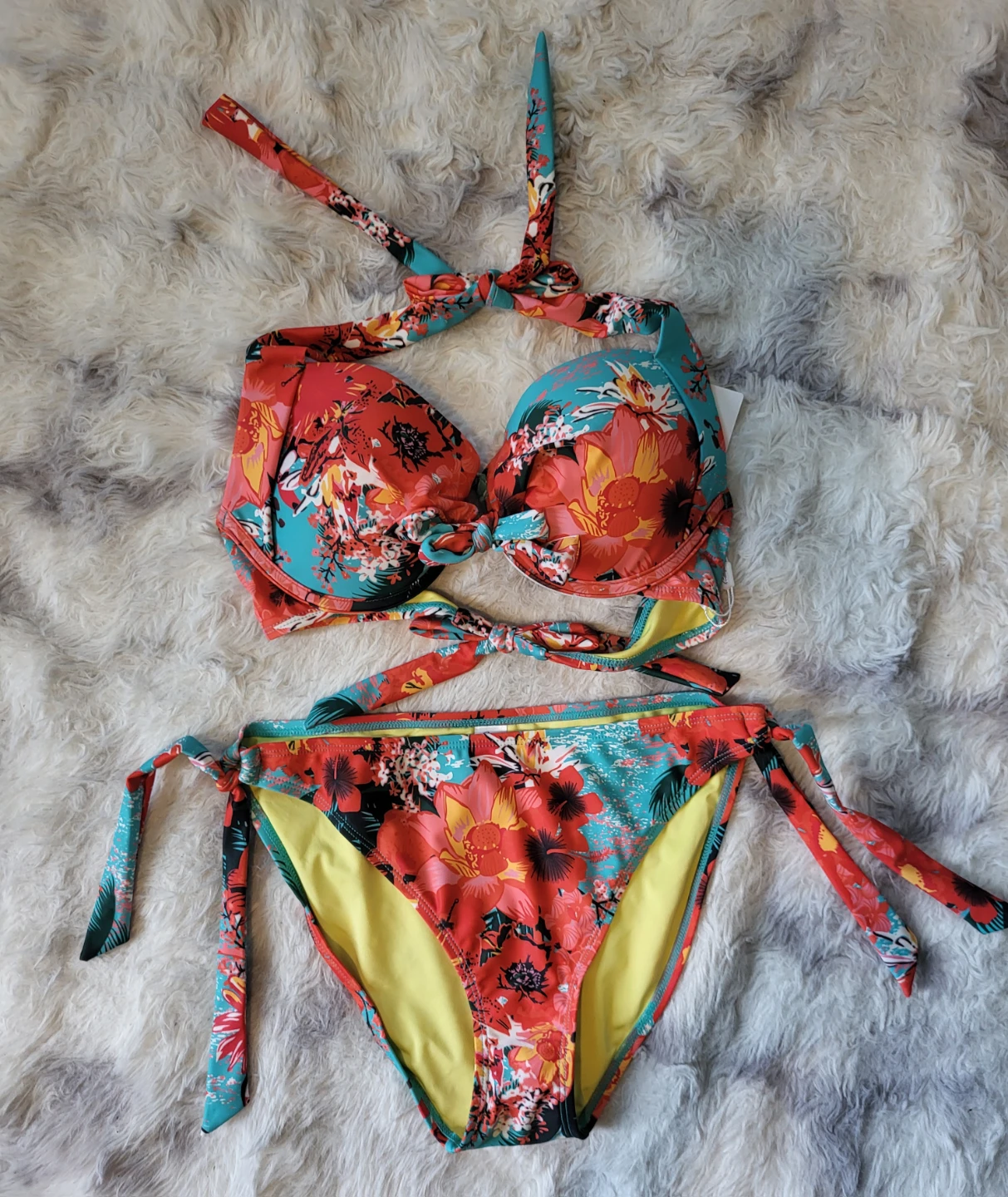 New Medium Floral Bikini Set - photo 3