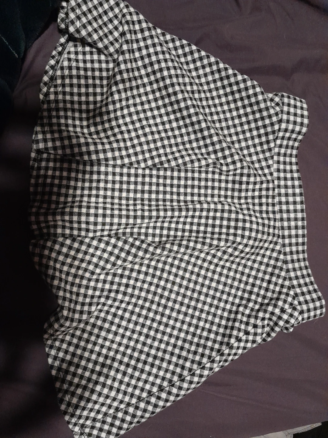 Forever 21 Black and White Gingham Mini Skirt