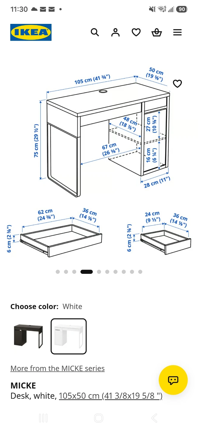 IKEA Micke Desk in White - photo 2