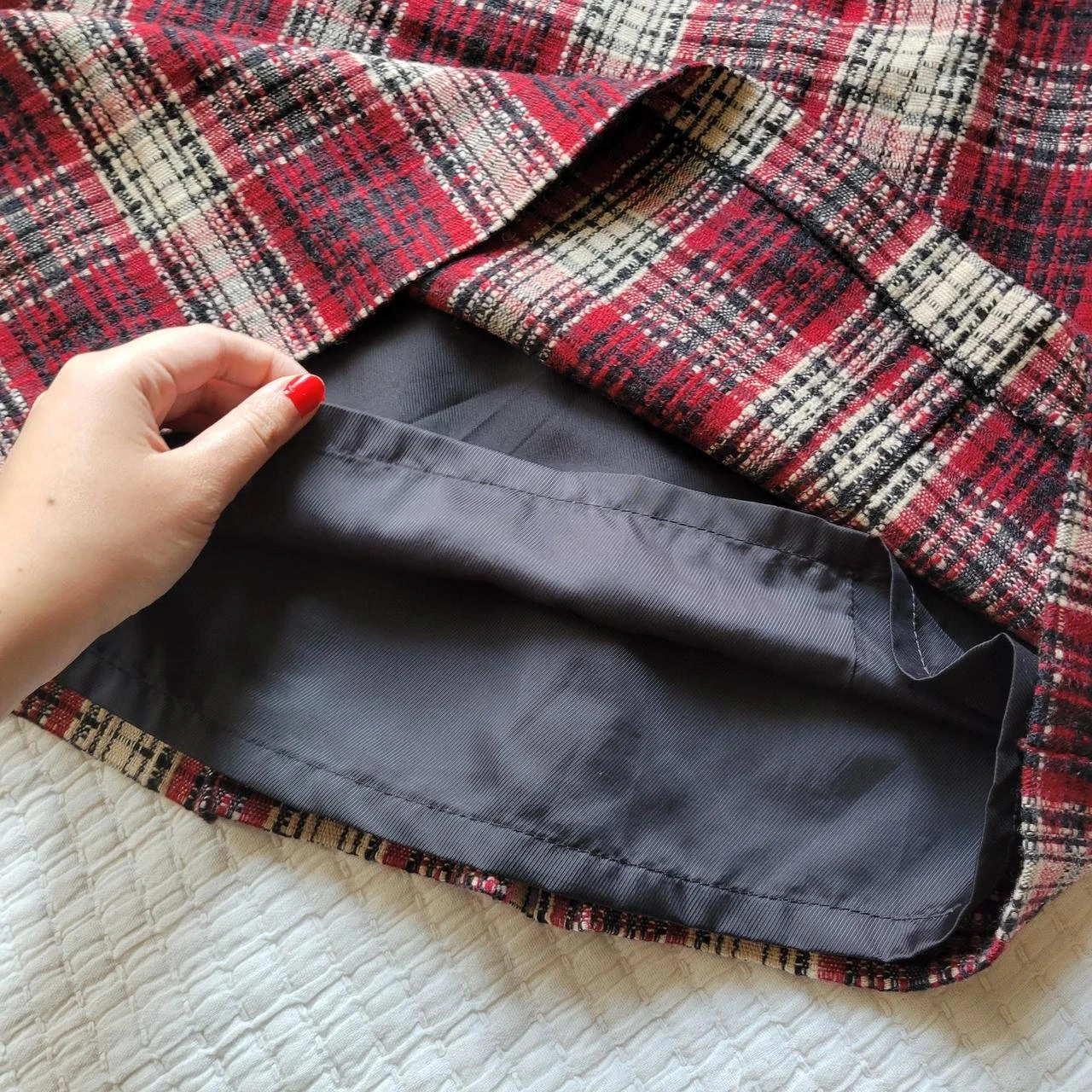 Vintage plaid skirt - photo 4