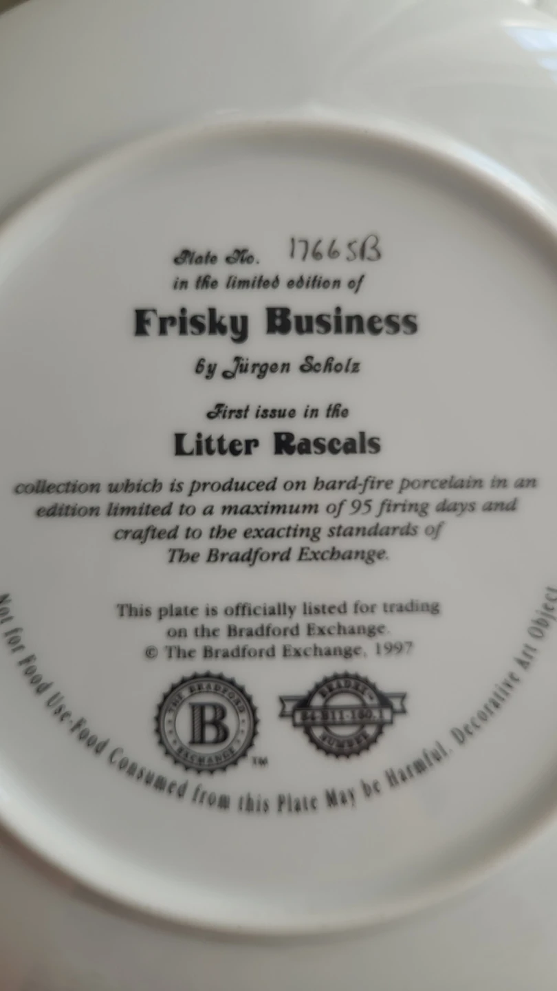Set of 5  Collectible Cat Plates ($5 each or $20 for all) - photo 4