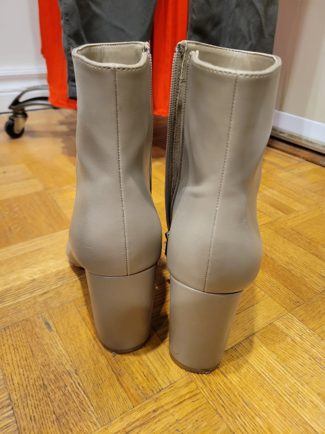 Mango Beige Pointed Toe Ankle Boots size 8 - photo 3