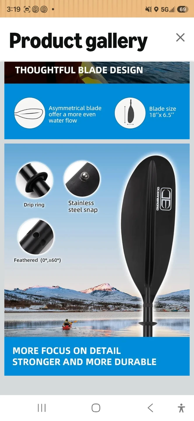 Oceanbroad Kayak Paddle - photo 4