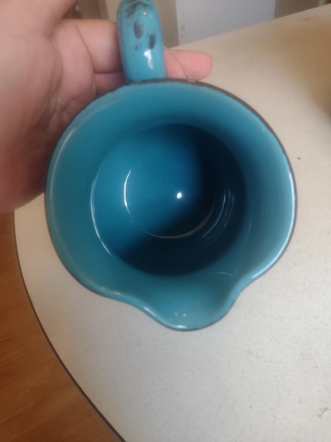 Turquoise Glazed Pitcher Made in Italy - photo 4