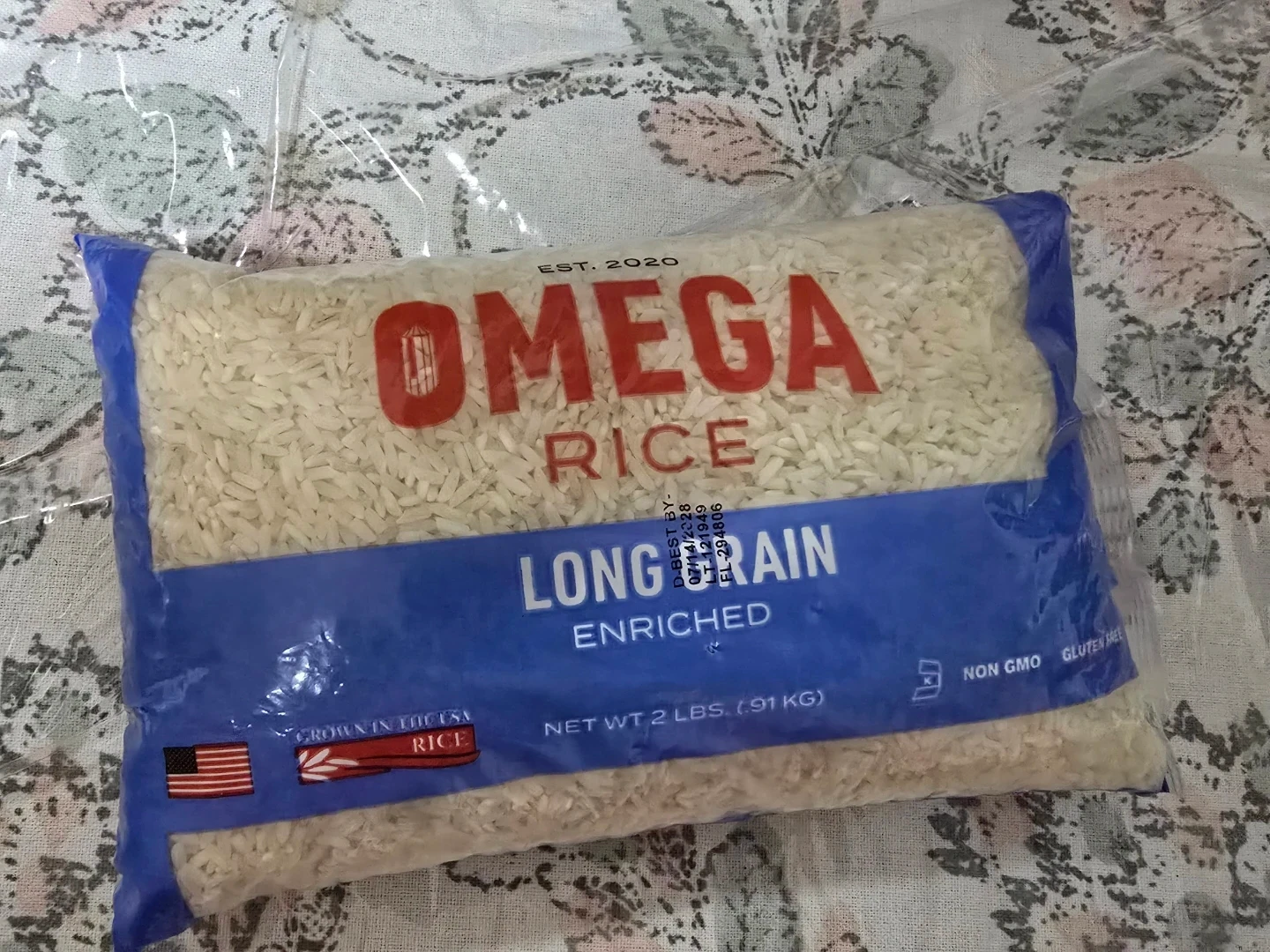 🏈 Omega Long Grain Enriched Rice 2 lbs