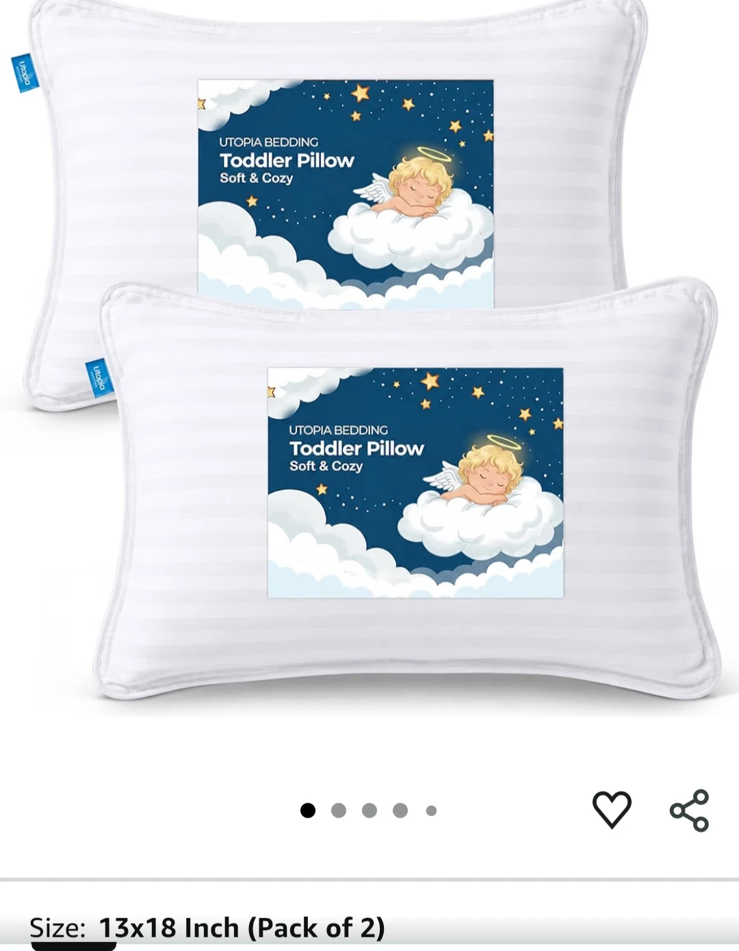 Utopia Bedding Toddler Pillows, Pack of 4 - photo 3