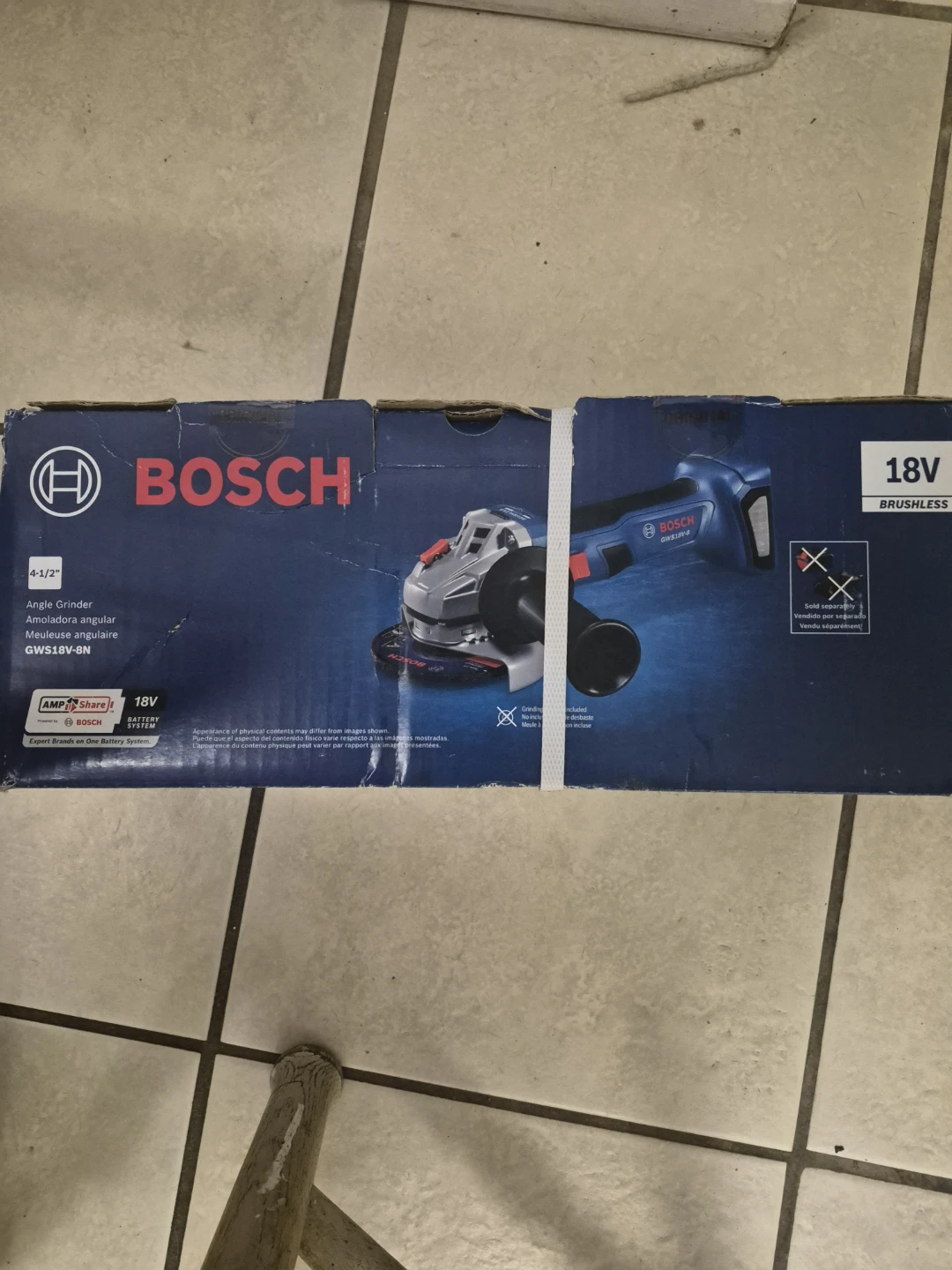 Bosch GWS18V-8N 18V Brushless 4-1/2" Angle Grinder