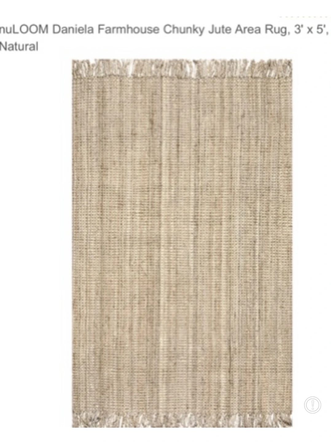 nuLOOM Daniela Farmhouse Chunky Jute Area 🏈 Rug - photo 2