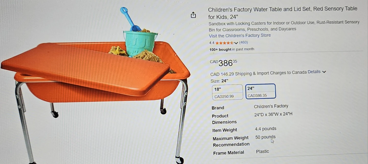 Children's Factory Sensory Water and Sand Table