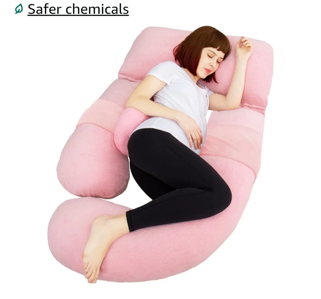 U-Shaped Pregnancy Pillow, Pink - photo 2