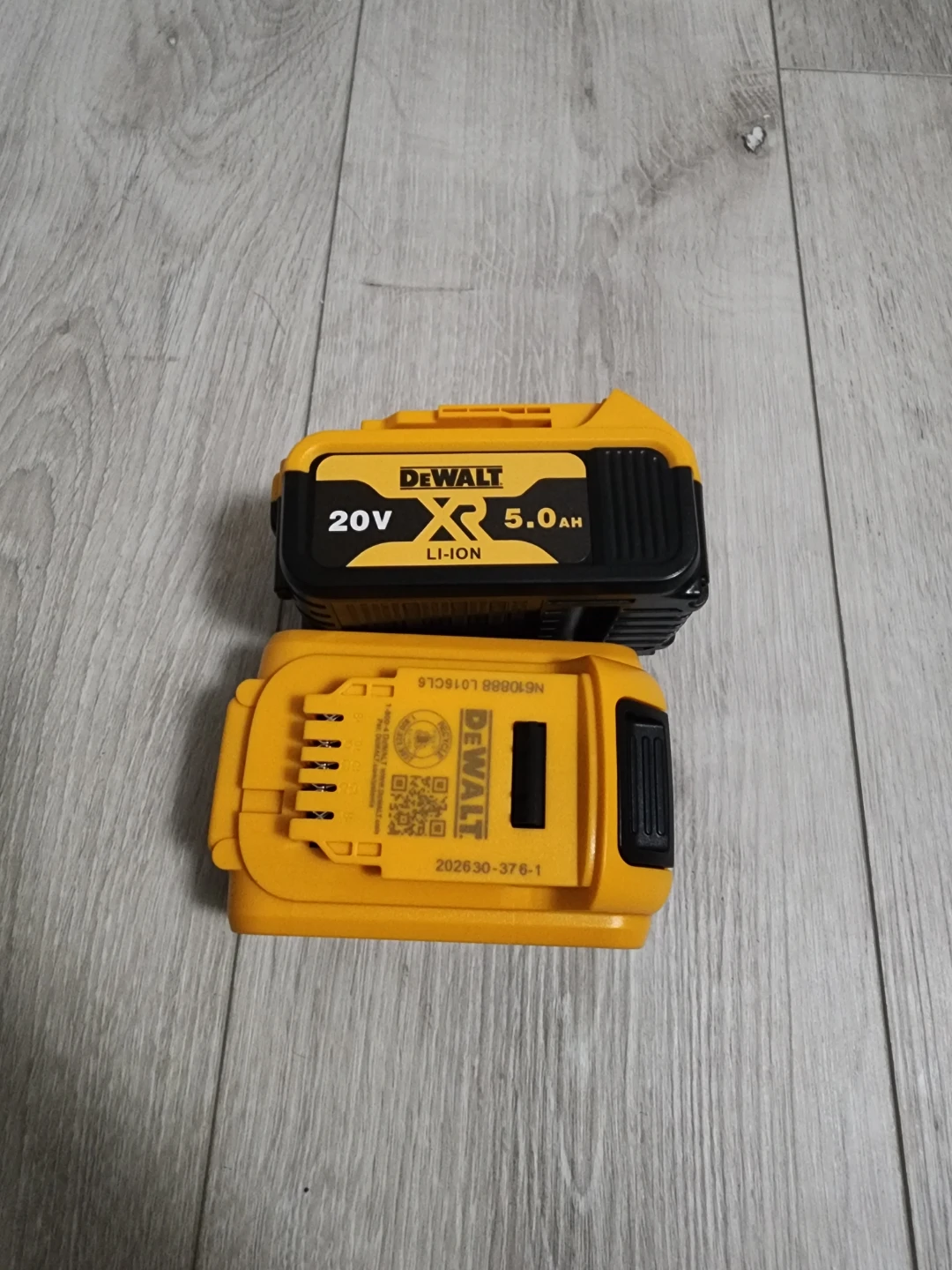 Two DeWalt 20V XR 5.0Ah Li-ion Batteries