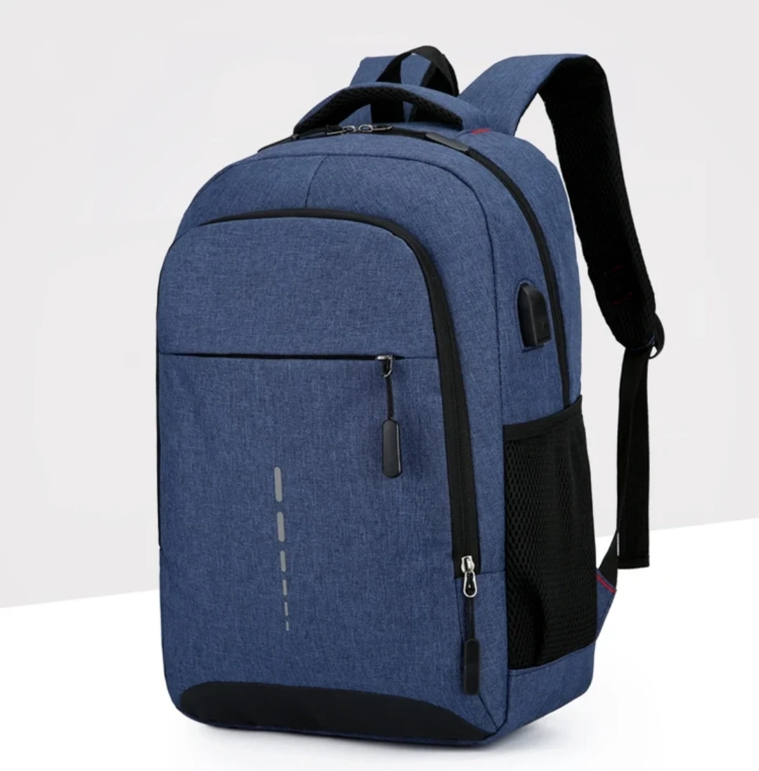 Blue USB Charging Laptop Backpack - photo 2
