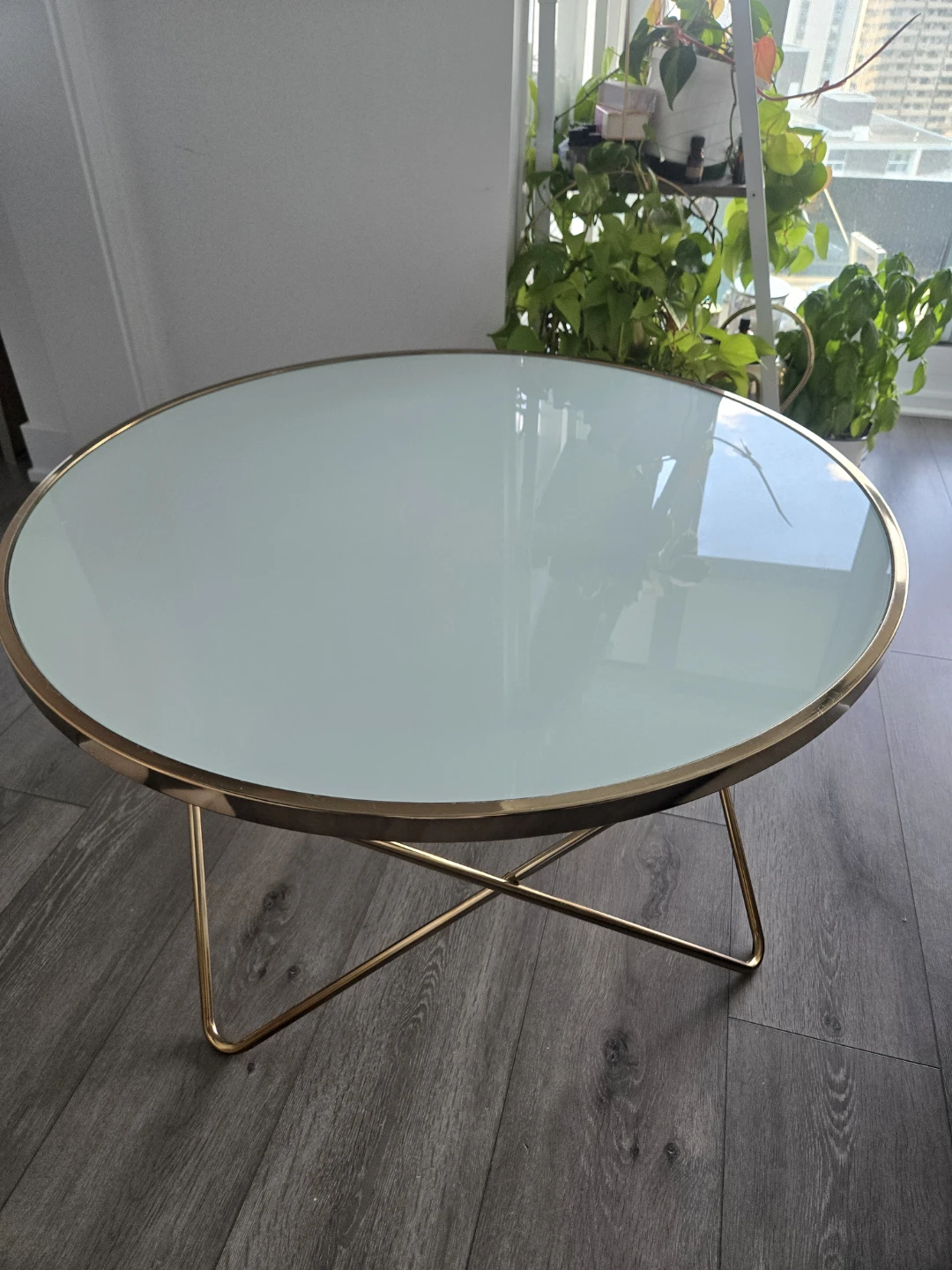 Gold Glass Coffee Table - photo 3