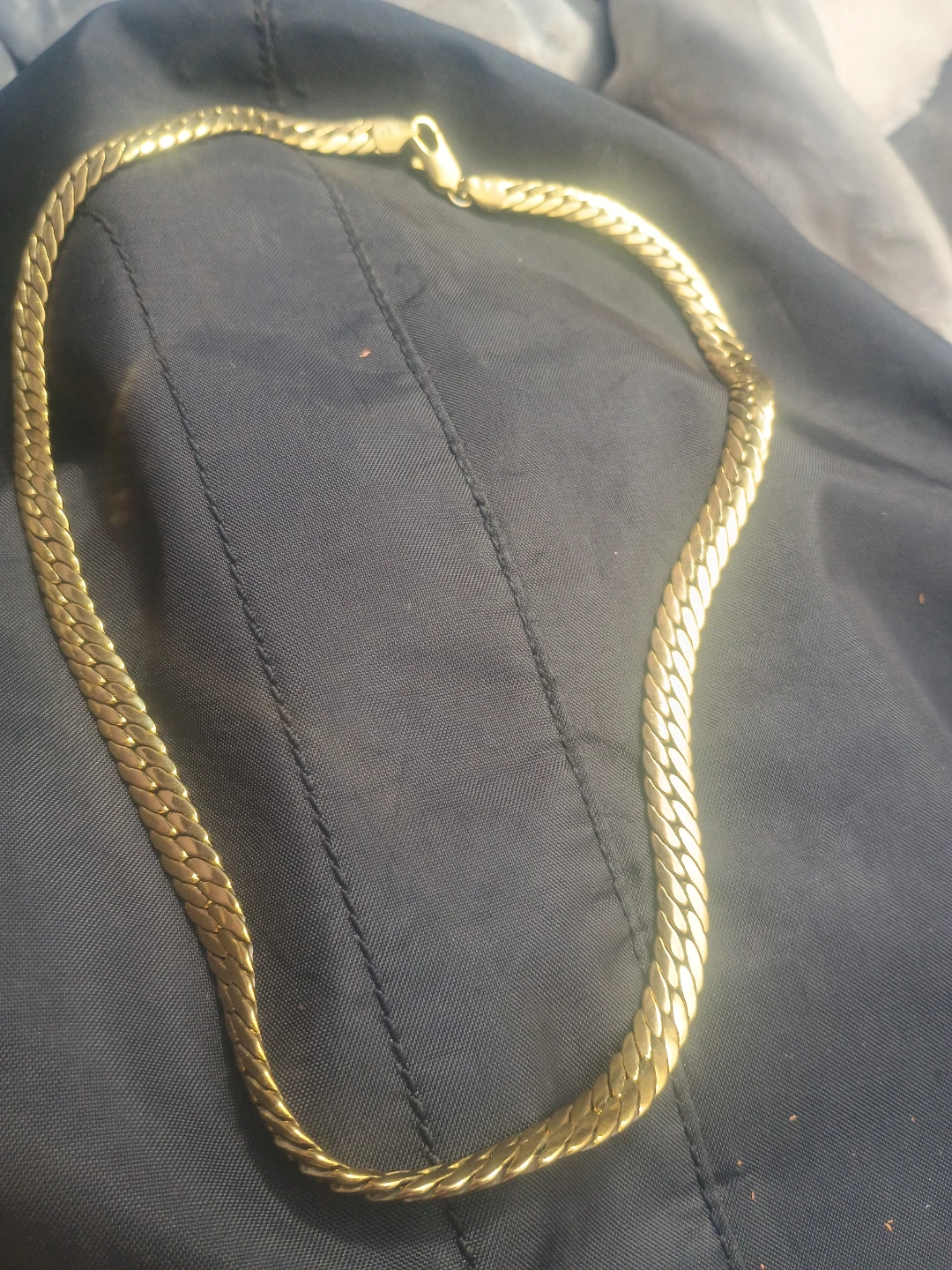 Gold-tone braided chain necklace