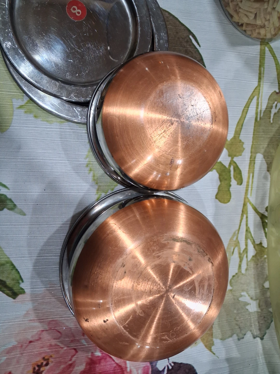 Set of Two Copper-Bottom Stainless Steel Bowls - photo 2