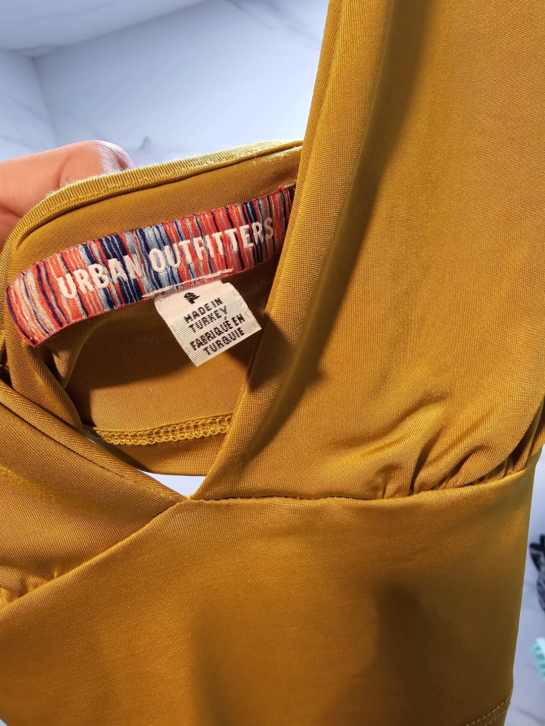 Urban Outfitters Mustard Long Sleeve Tie-Front Top - photo 3