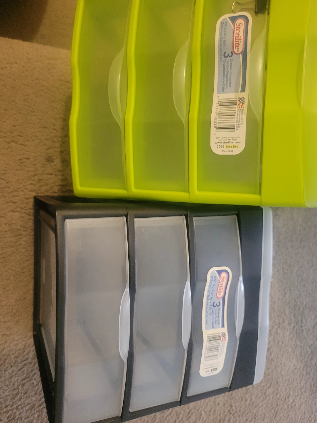 Set of 3 Sterilite 3-Drawer Organizer Units - photo 3