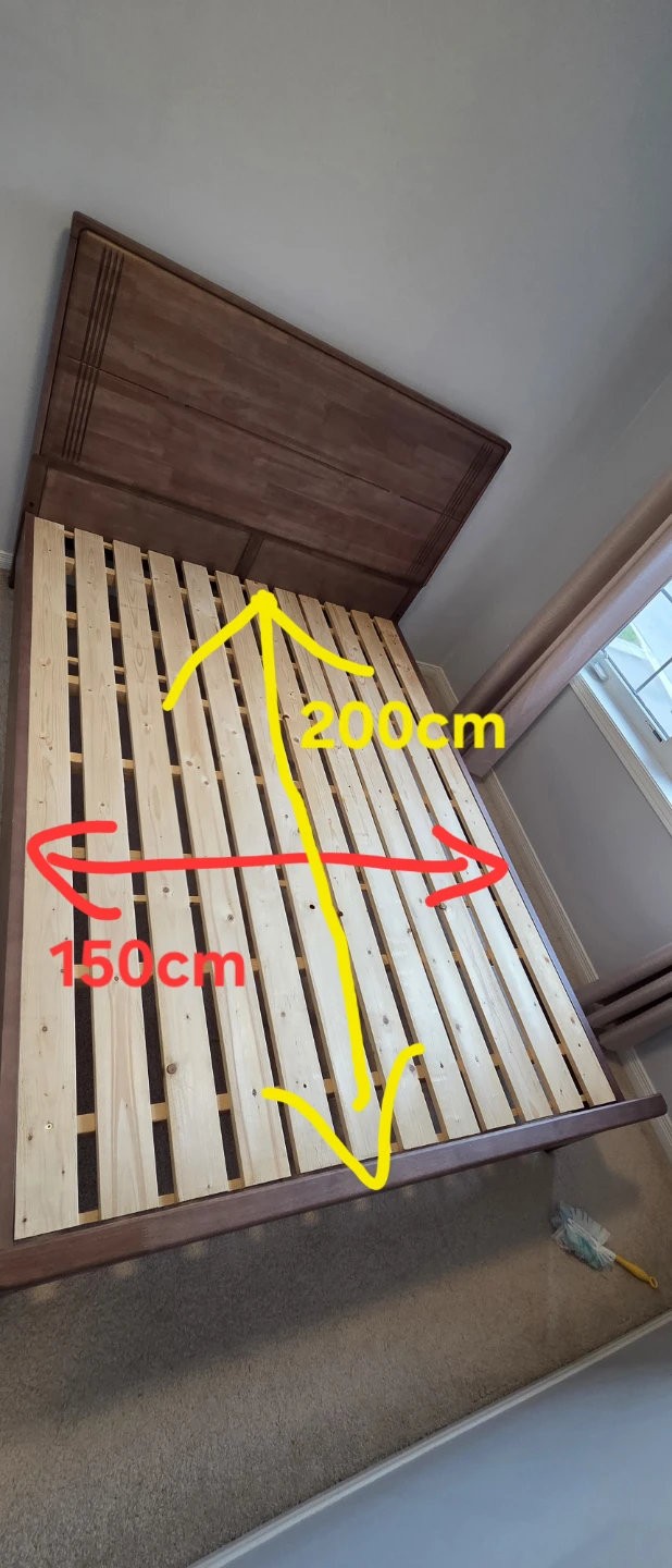 Queen Size Bedframe - Wood (Very Sturdy)