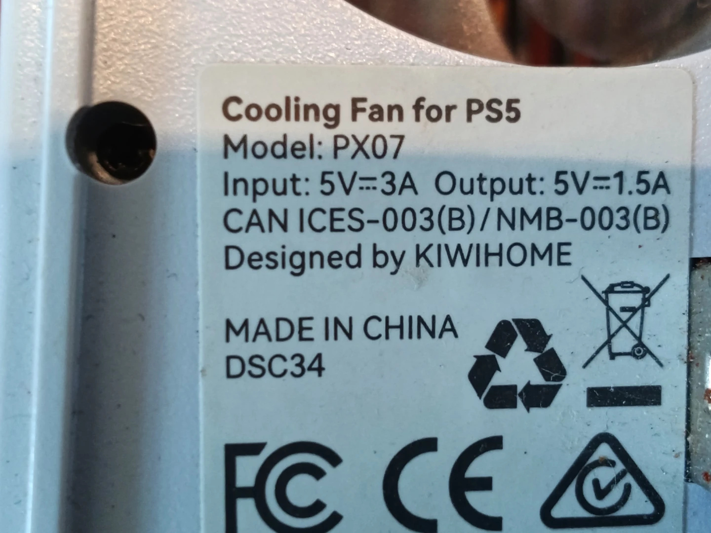 KIWIHOME Cooling Fan for PS5 Model PX07 - photo 2