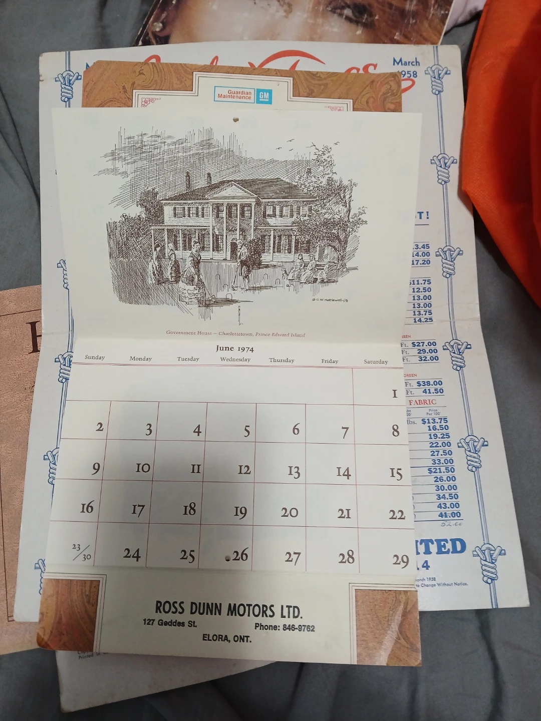 Vintage 1974 Ross Dunn Motors Calendar - photo 3