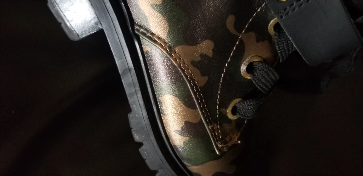 Camo Combat Boots never worn