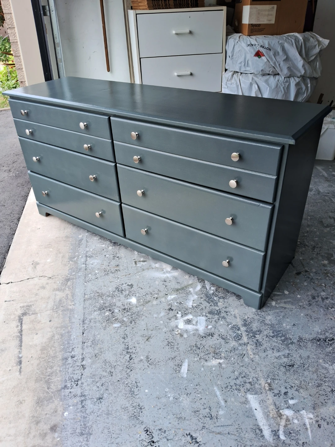 Dark grey wooden dresser