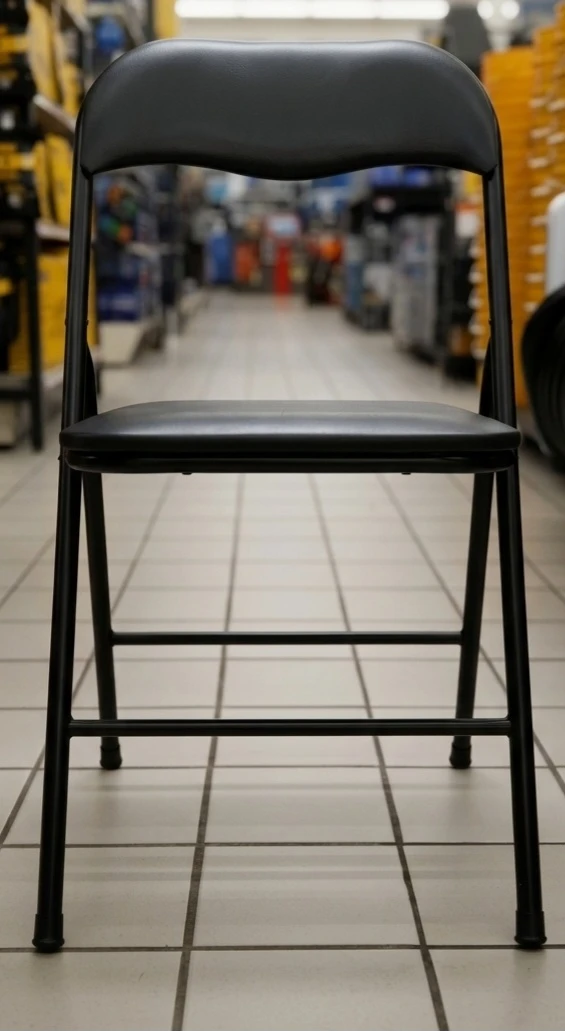 Black Metal Folding Chair