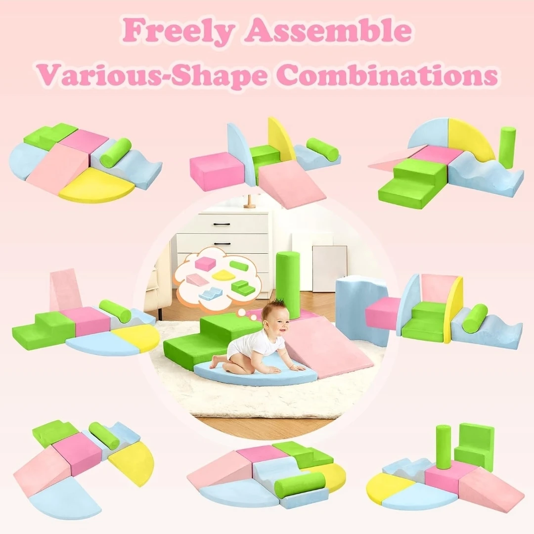 Climbing Toys, 7-Piece Kids Climbing Blocks, Soft Foam Blocks - photo 5