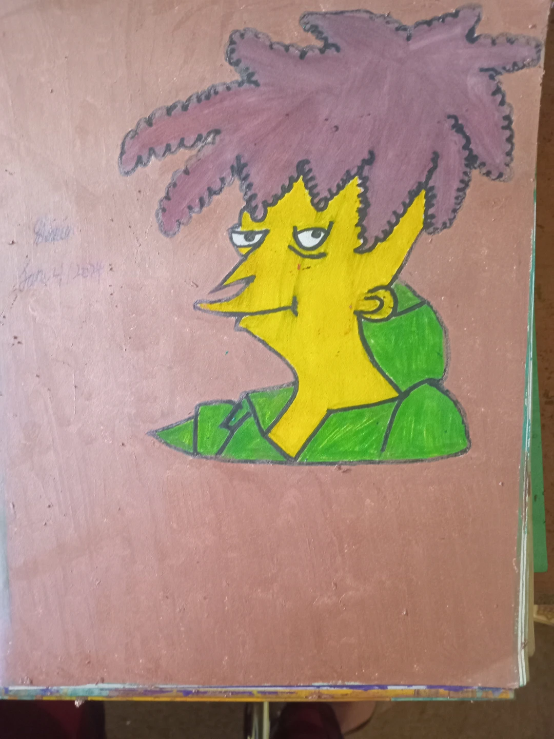 THE SIMPSONS DRAWINGS BY CUSTOM ARTIST SHERWIN