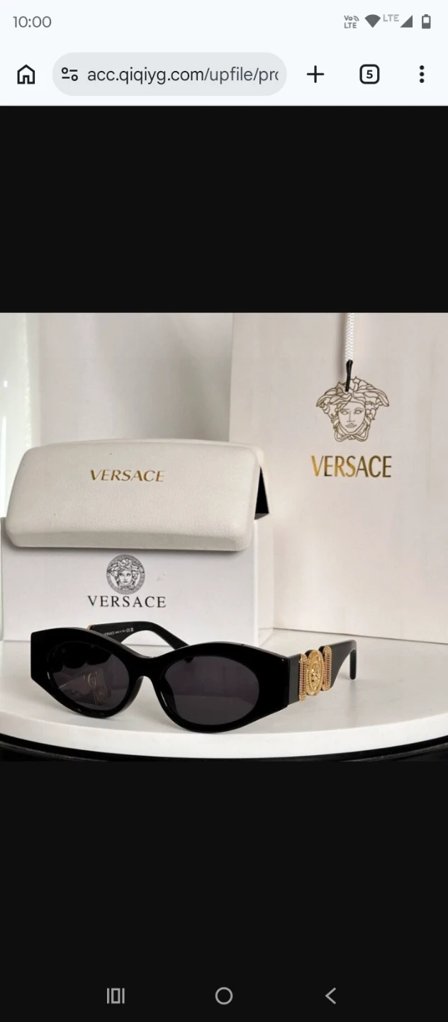 Versace Black Sunglasses unisex