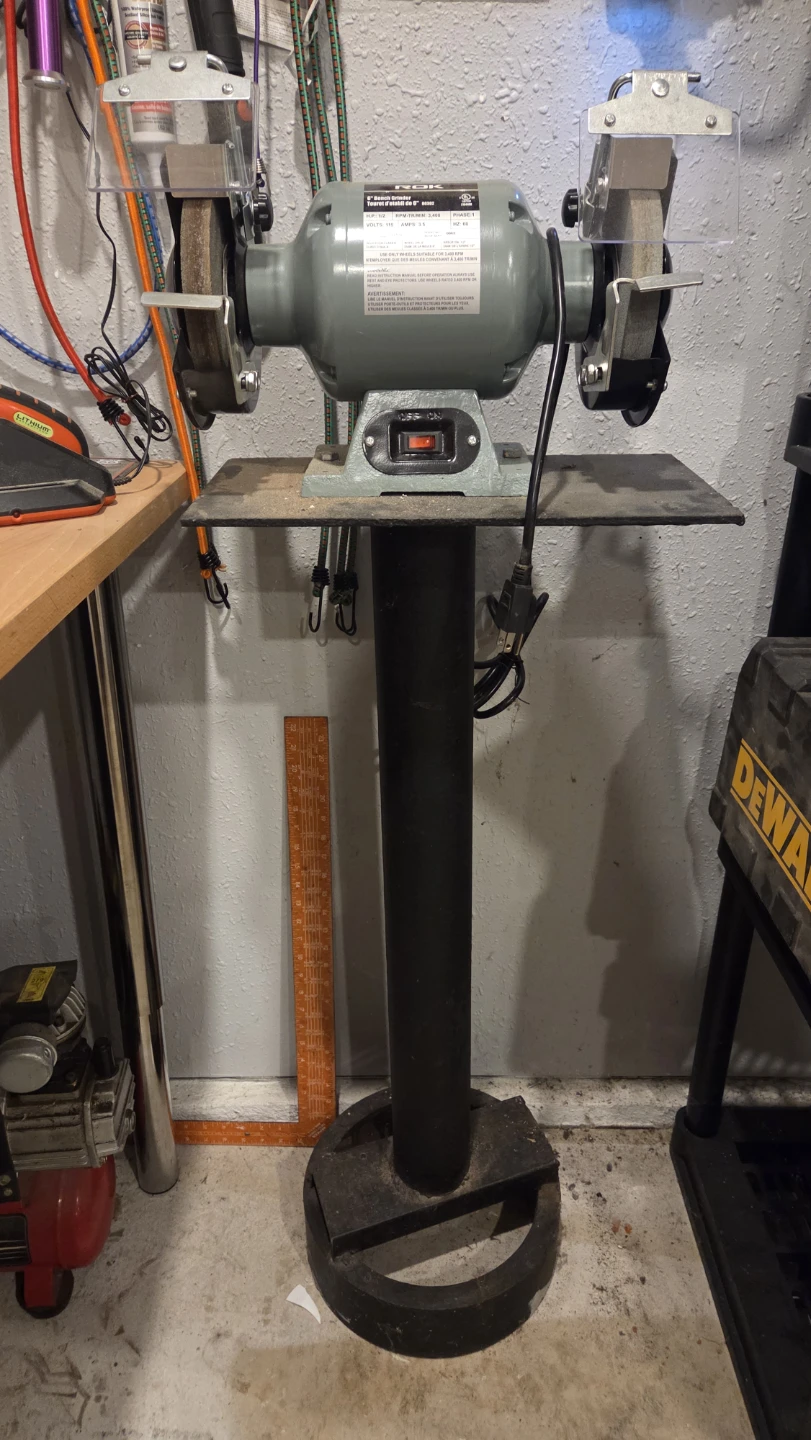 ROK 6-inch Bench Grinder with Stand