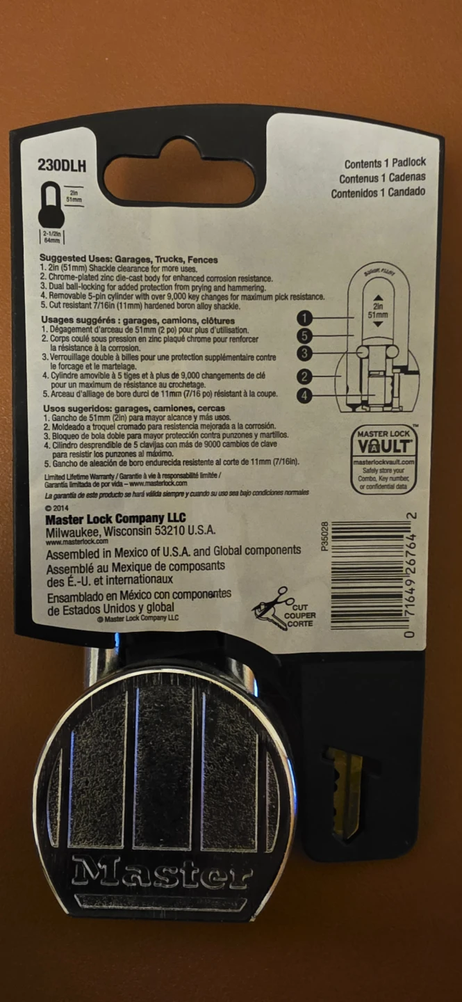 Master Lock 230DLH Heavy Duty Padlock - photo 2