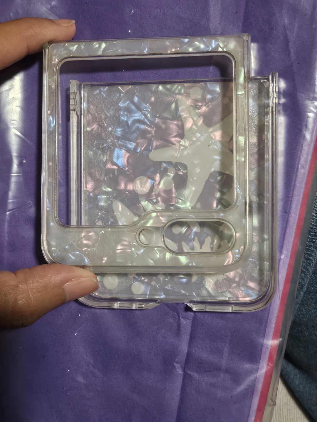 Samsung Galaxy Z Flip 5 Pearlescent Seashell & Starfish Case - photo 3